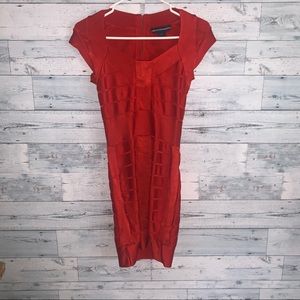 French connection bandage dress in orange